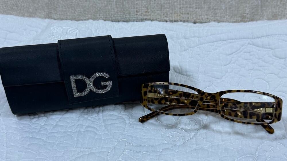 Dolce & Gabbana Women's Black Brown Leopard Eyeglasses Frames with Case Designer